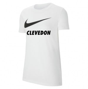 Nike Womens Team Club 20 Swoosh Tee (W) White-Black