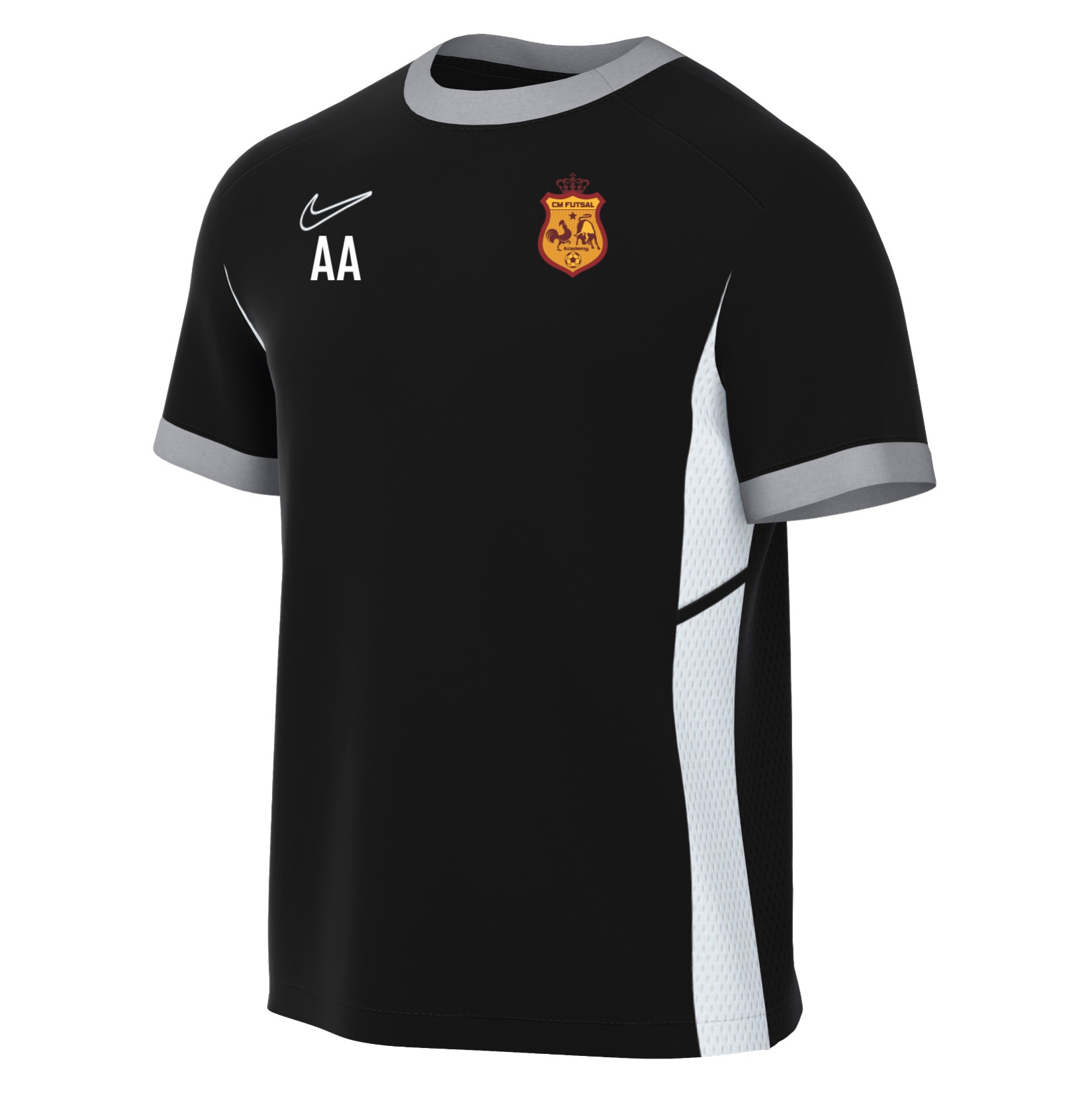 Nike Academy 25 Short-Sleeve Training Top - Black/White/White