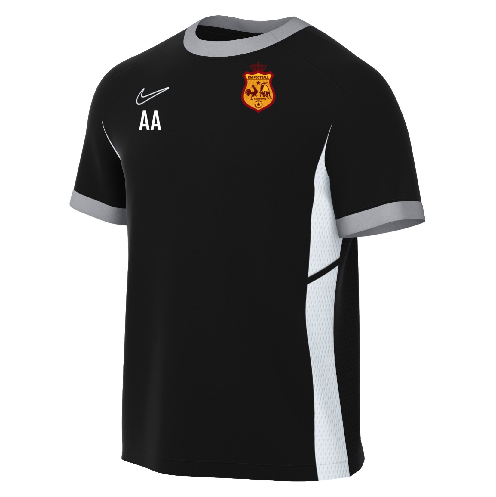 Nike Academy 25 Short-Sleeve Training Top - Black/White/White