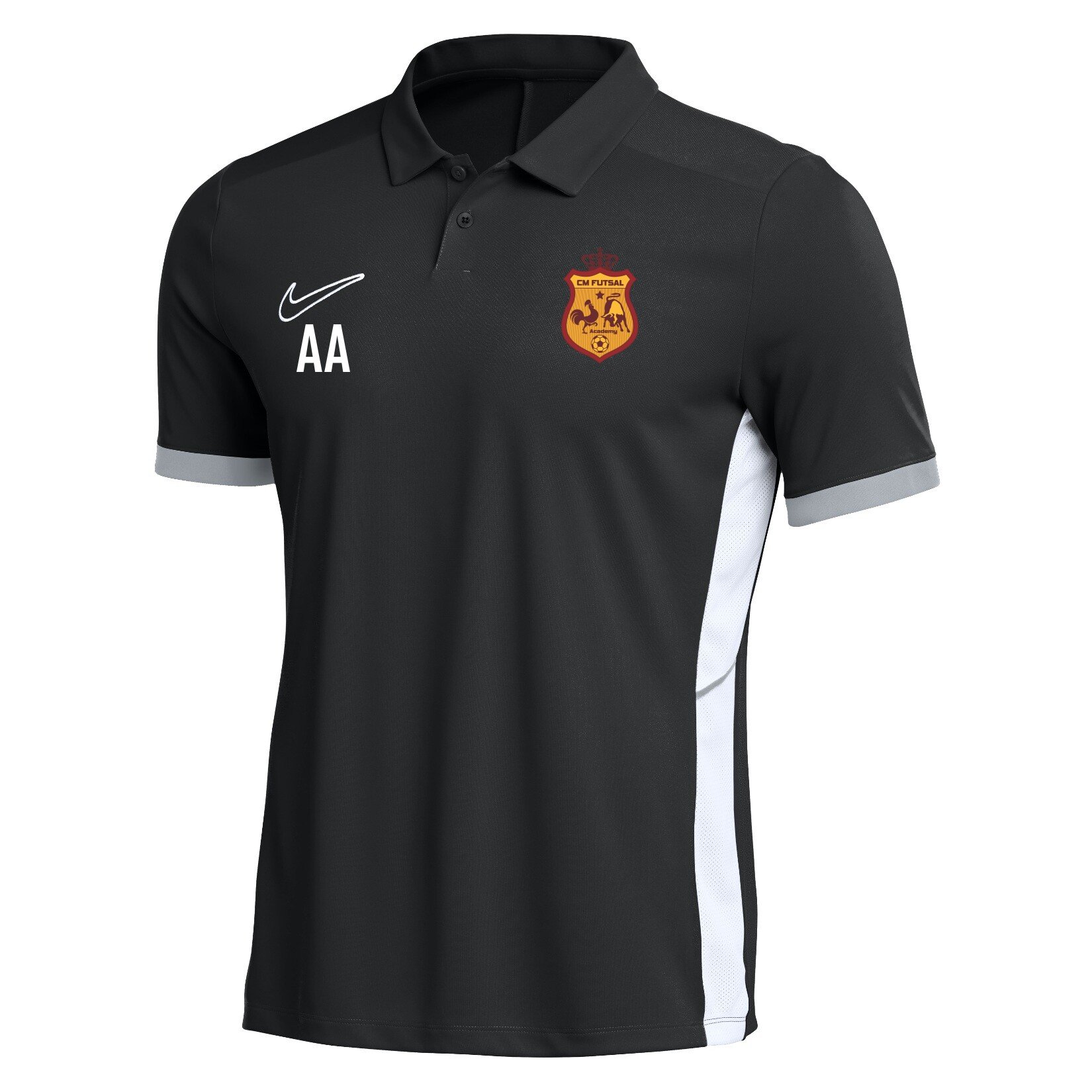 Nike Dri-FIT Academy 25 Polo - Black/White/White