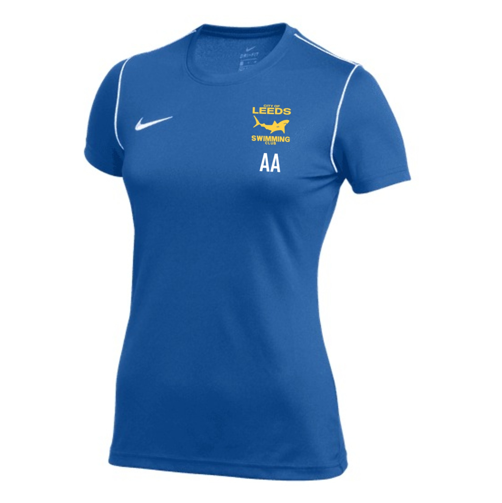 Nike Dri-FIT Park 20 Short Sleeve Top (W) - Royal Blue/White/White