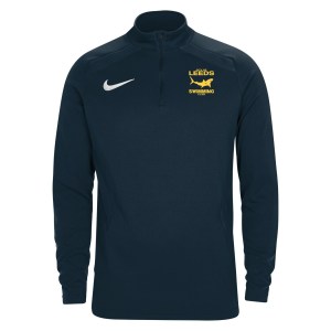 Zelus-Nike 1/4 Zip Midlayer - Obsidian/White