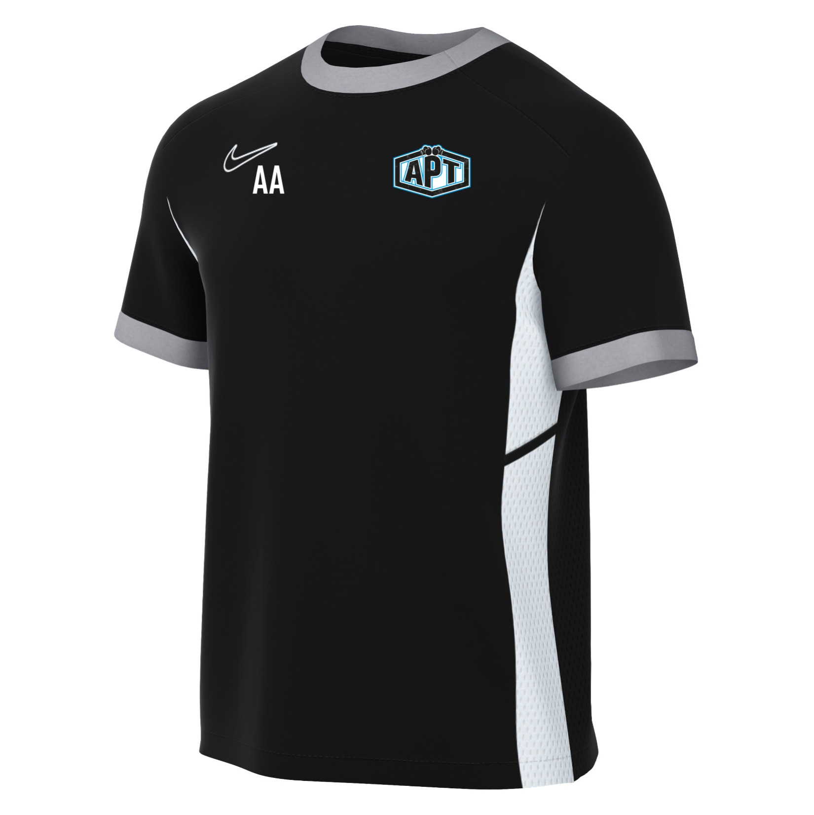 Nike Academy 25 Short-Sleeve Training Top - Black/White/White