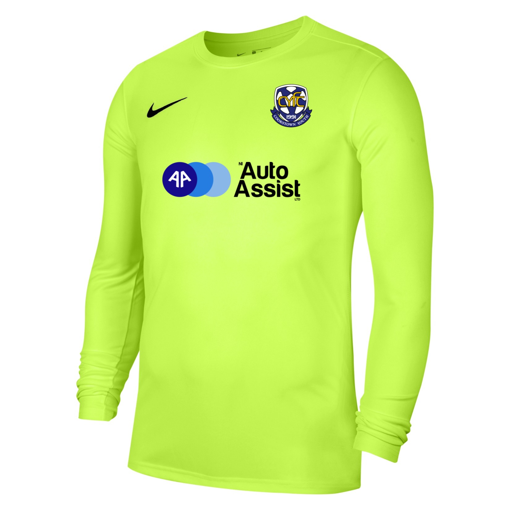 Nike Park VII Dri-FIT Long Sleeve Football Shirt - Volt/Black