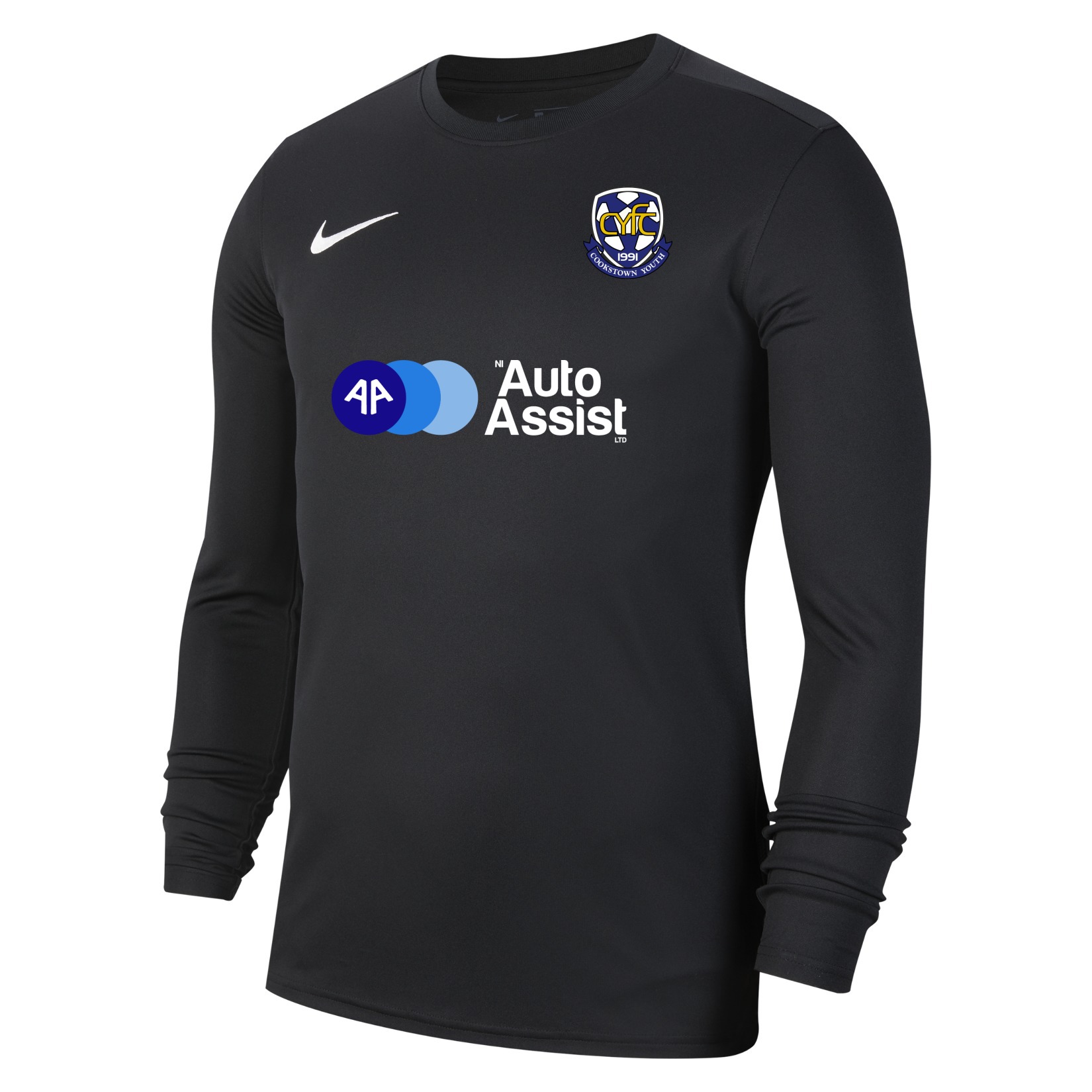 Nike Park VII Dri-FIT Long Sleeve Football Shirt - Black/White