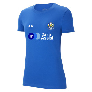 Nike Womens Team Club 20 Cotton T-Shirt (W) Royal Blue-White