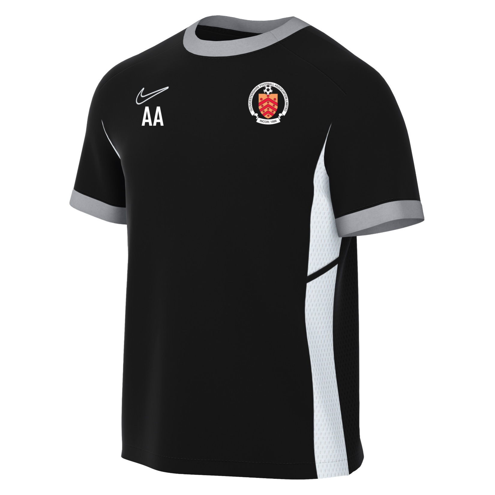 Nike Academy 25 Short-Sleeve Training Top - Black/White/White