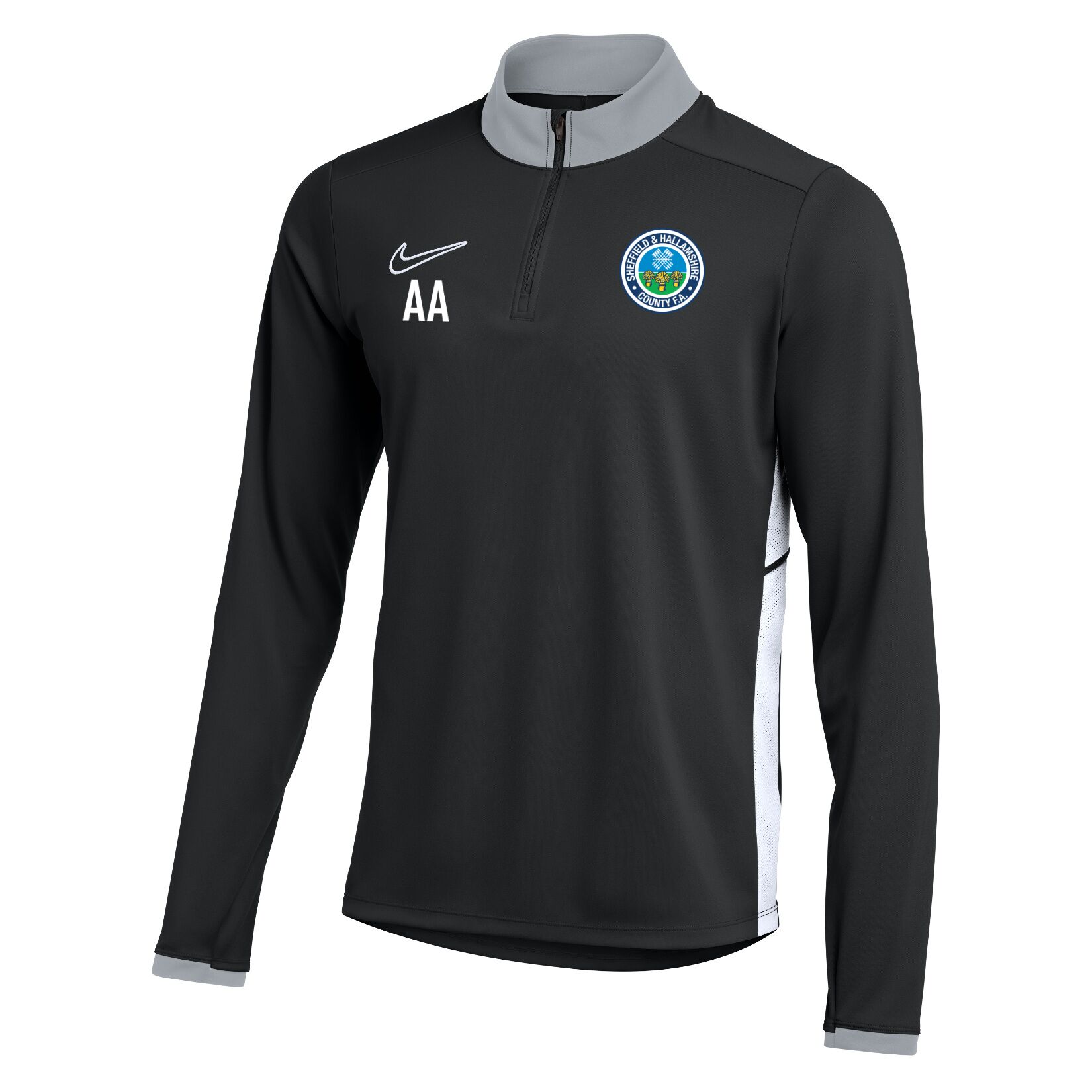 Nike Dri-FIT Academy 25 Drill Top - Black/White/White
