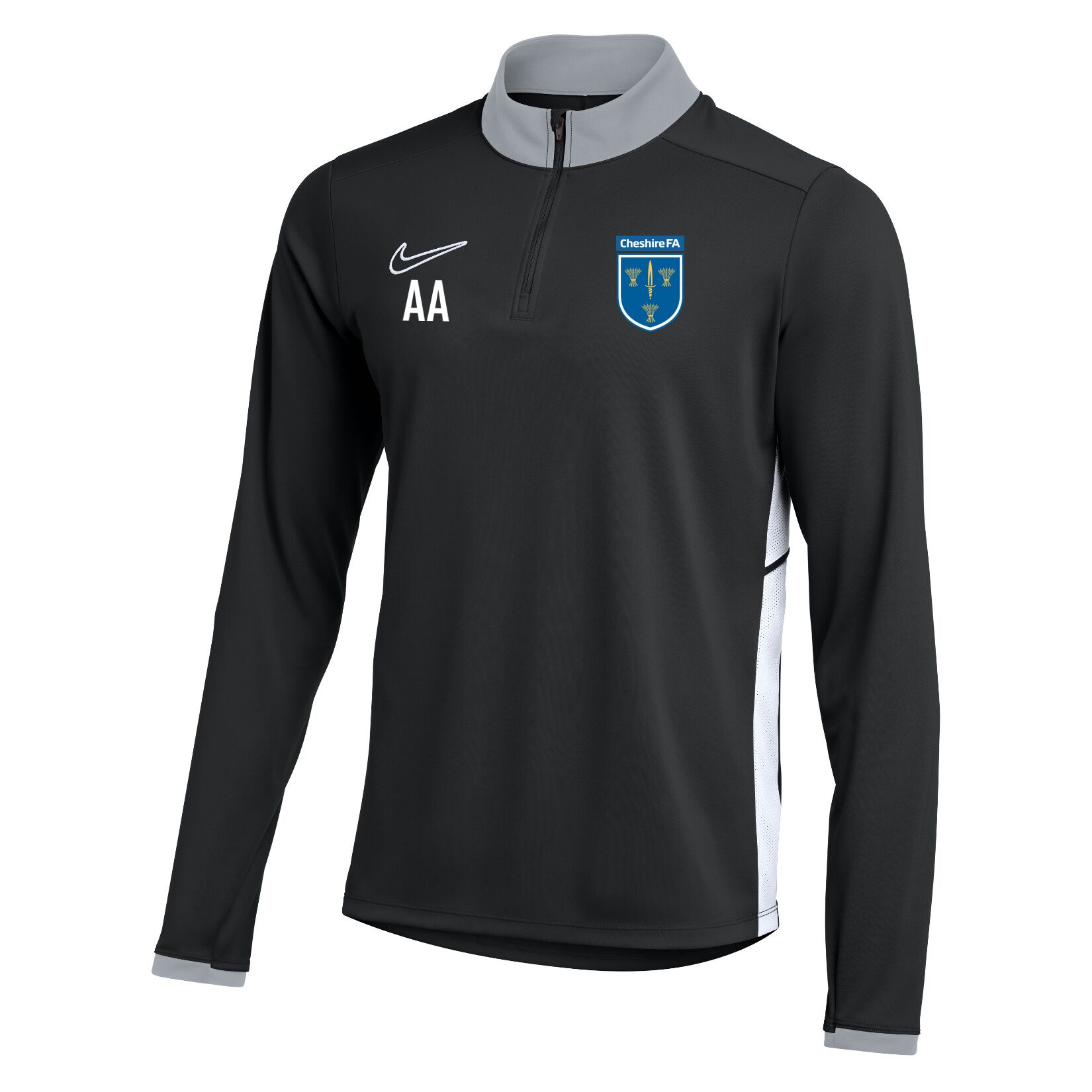 Nike Dri-FIT Academy 25 Drill Top - Black/White/White