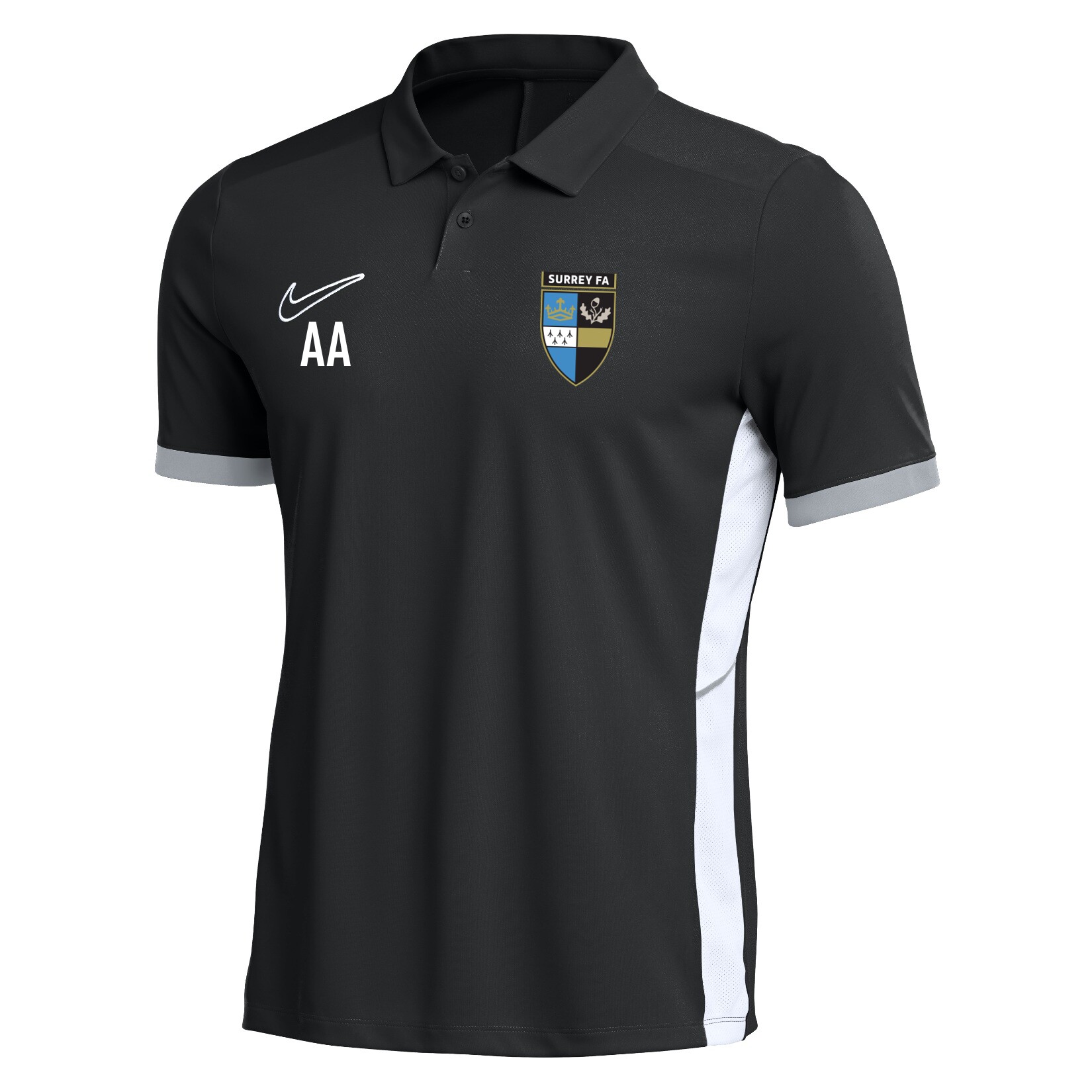 Nike Dri-FIT Academy 25 Polo - Black/White/White