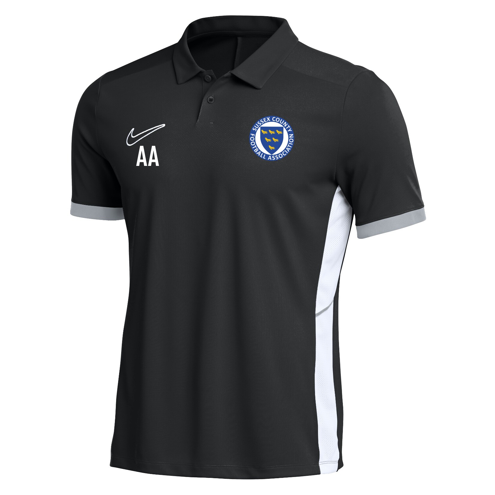 Nike Dri-FIT Academy 25 Polo - Black/White/White