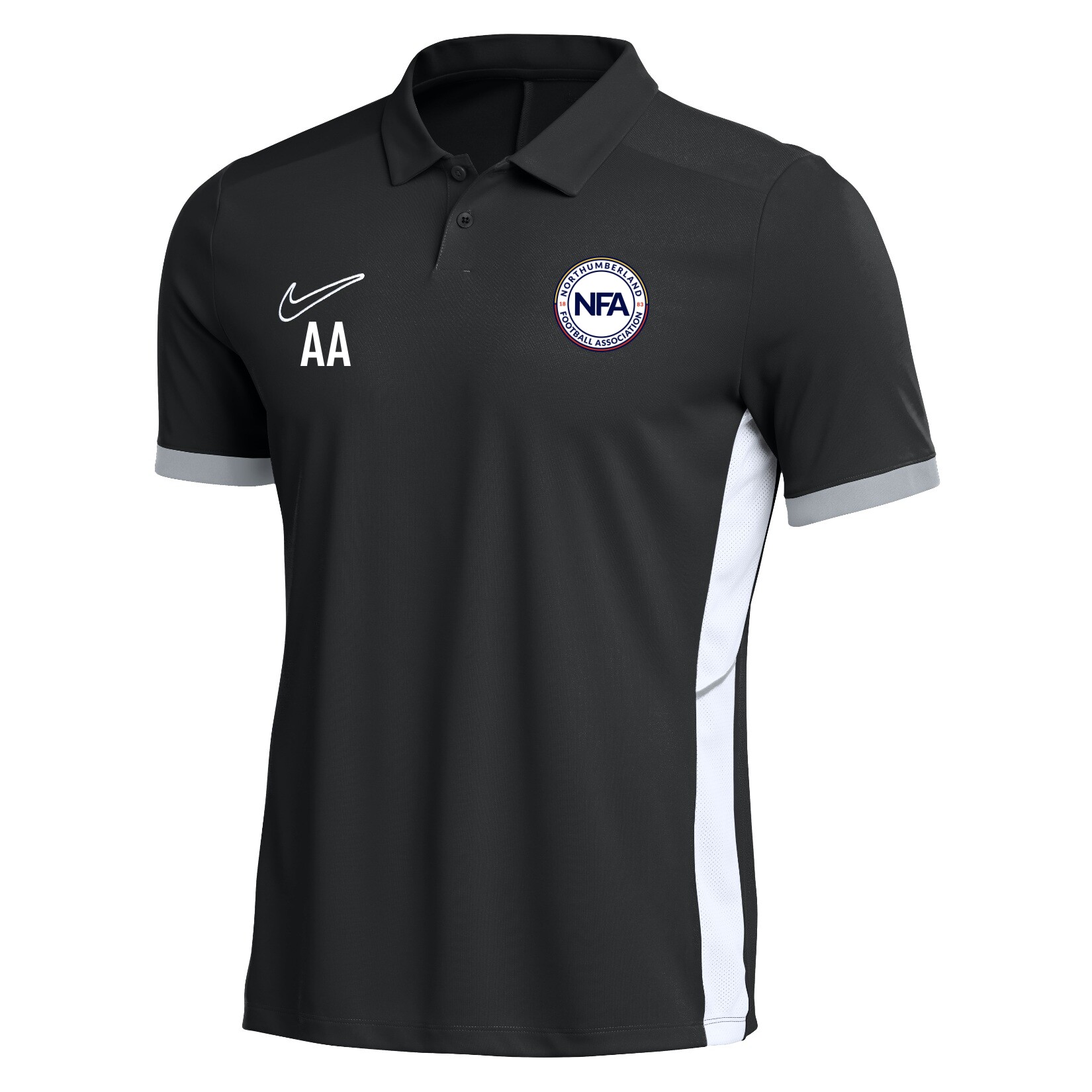 Nike Dri-FIT Academy 25 Polo - Black/White/White