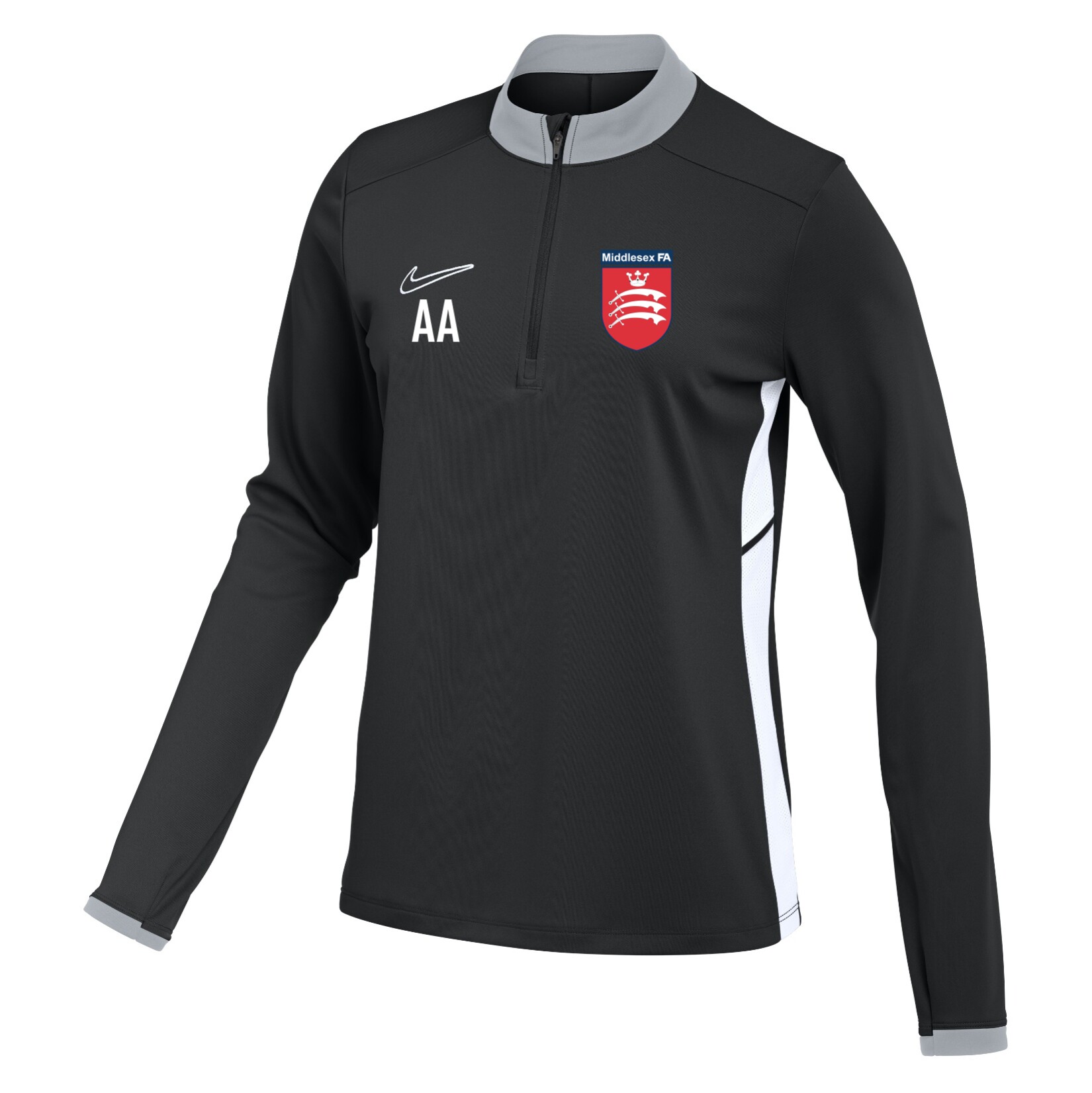 Nike Dri-FIT Academy 25 Drill Top (W) - Black/White/White