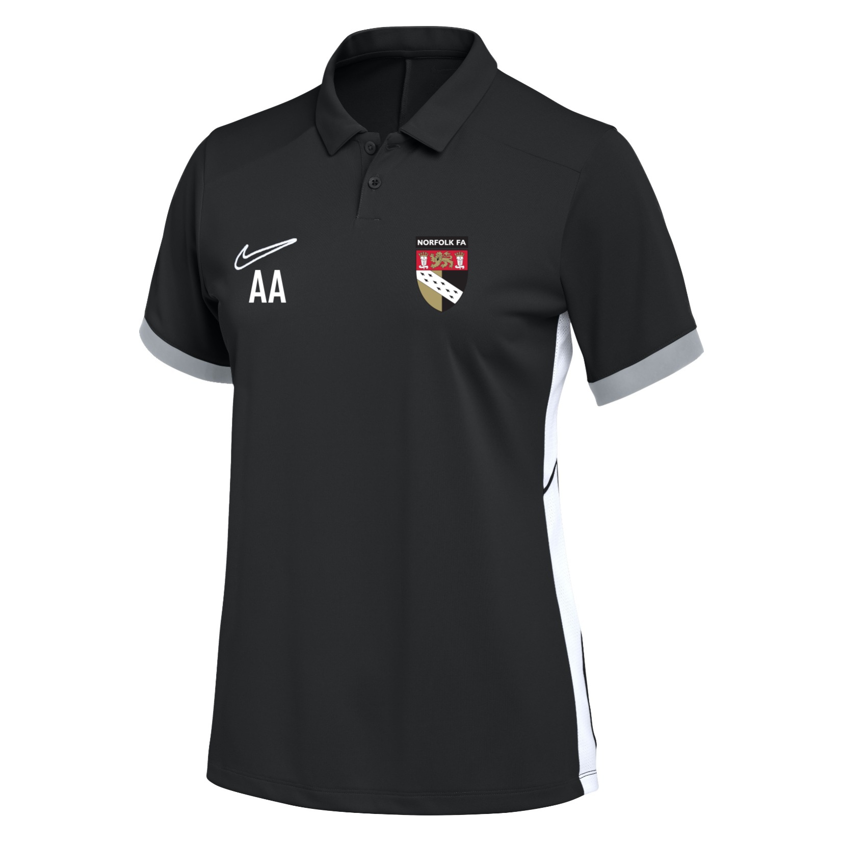 Nike Dri-FIT Academy 25 Polo (W) - Black/White/White