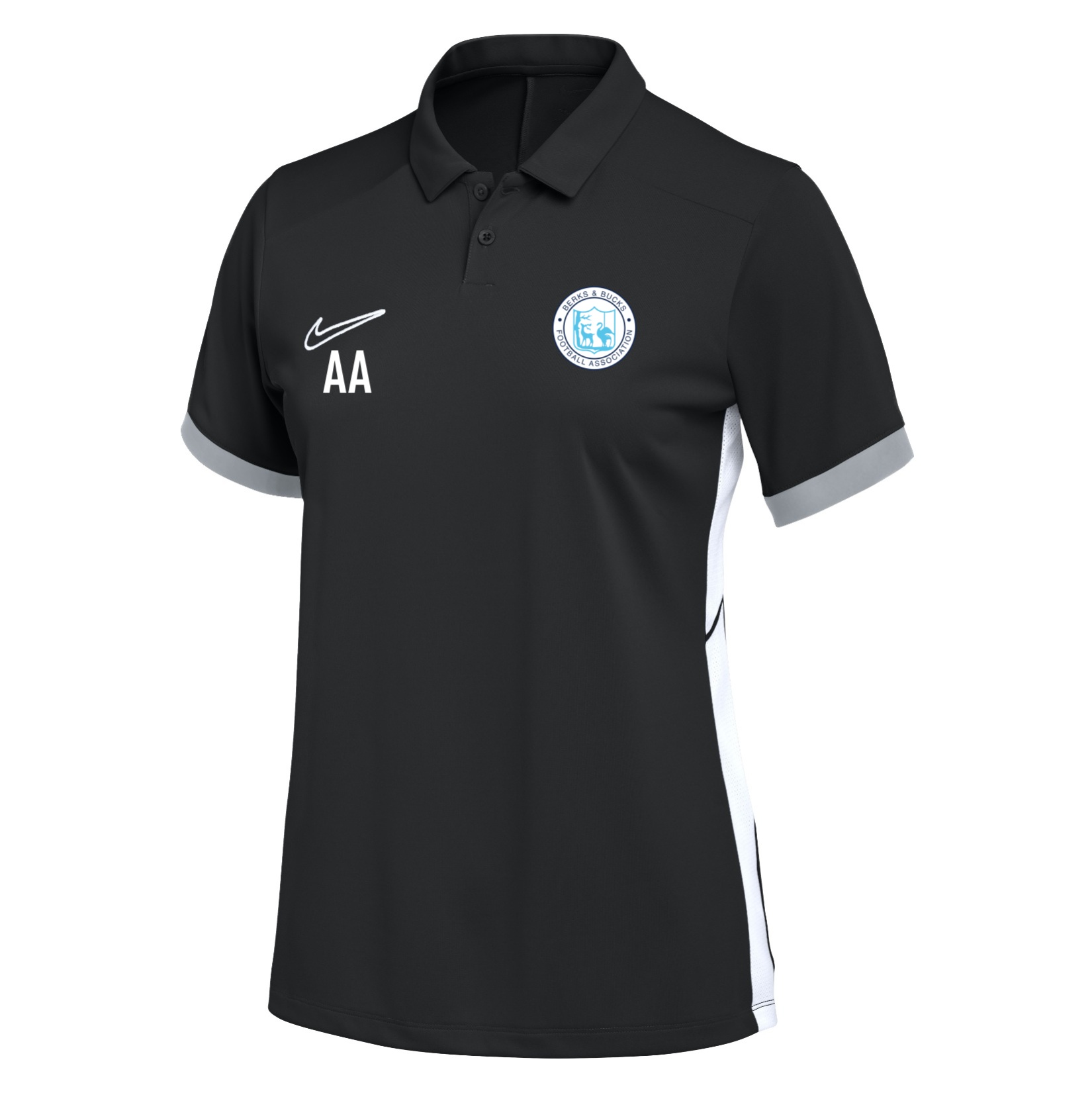 Nike Dri-FIT Academy 25 Polo (W) - Black/White/White
