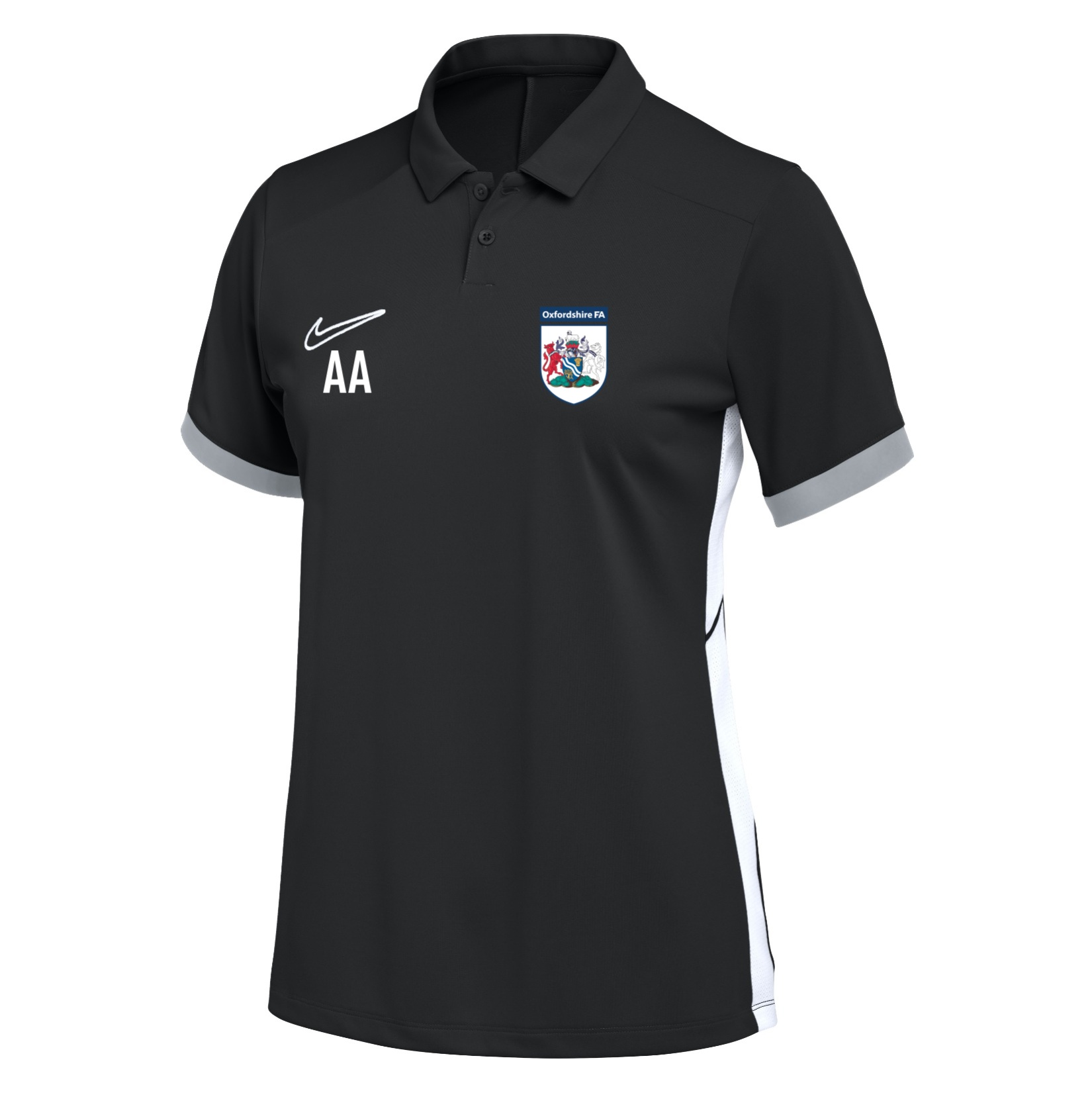 Nike Dri-FIT Academy 25 Polo (W) - Black/White/White