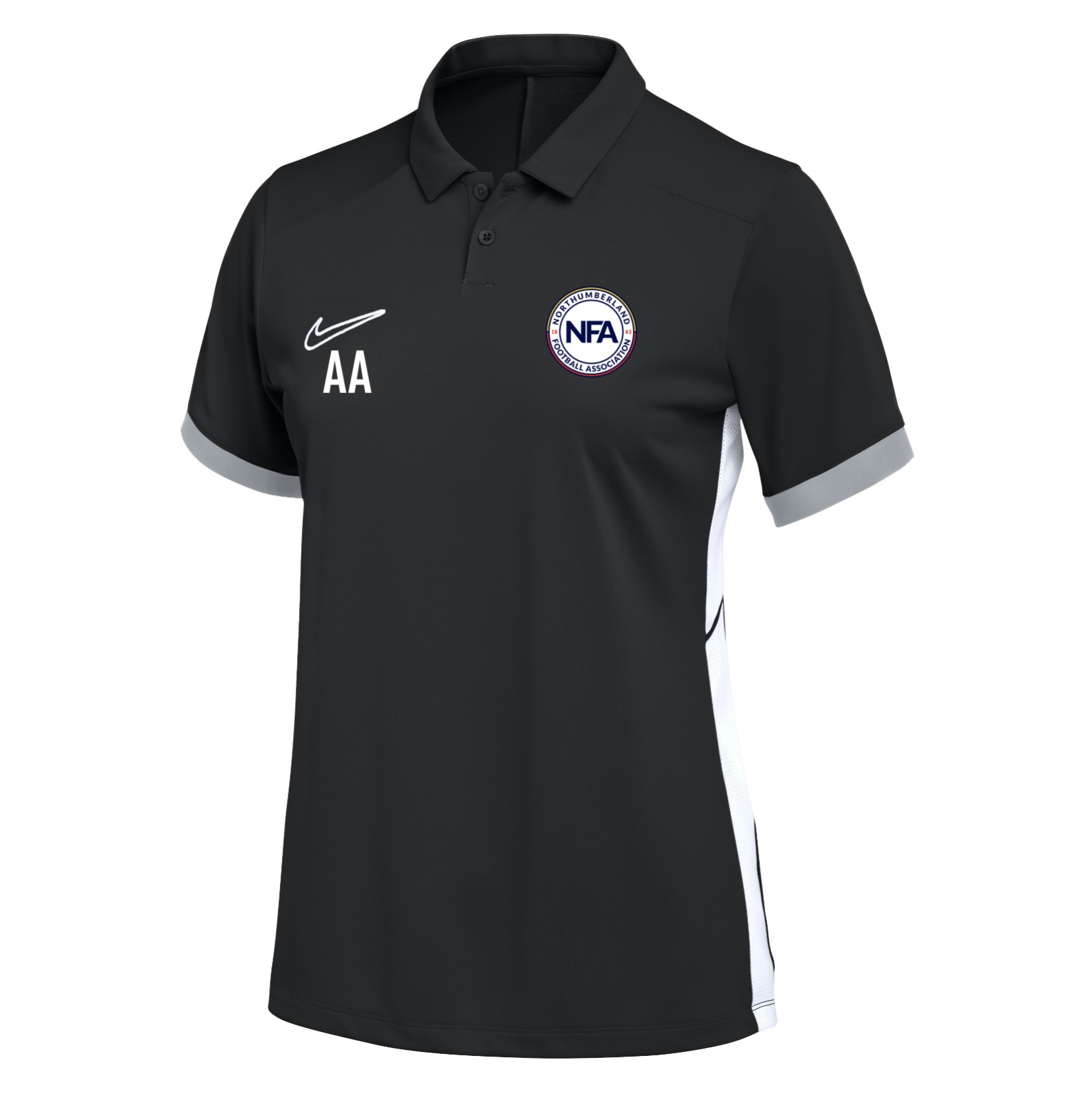 Nike Dri-FIT Academy 25 Polo (W) - Black/White/White