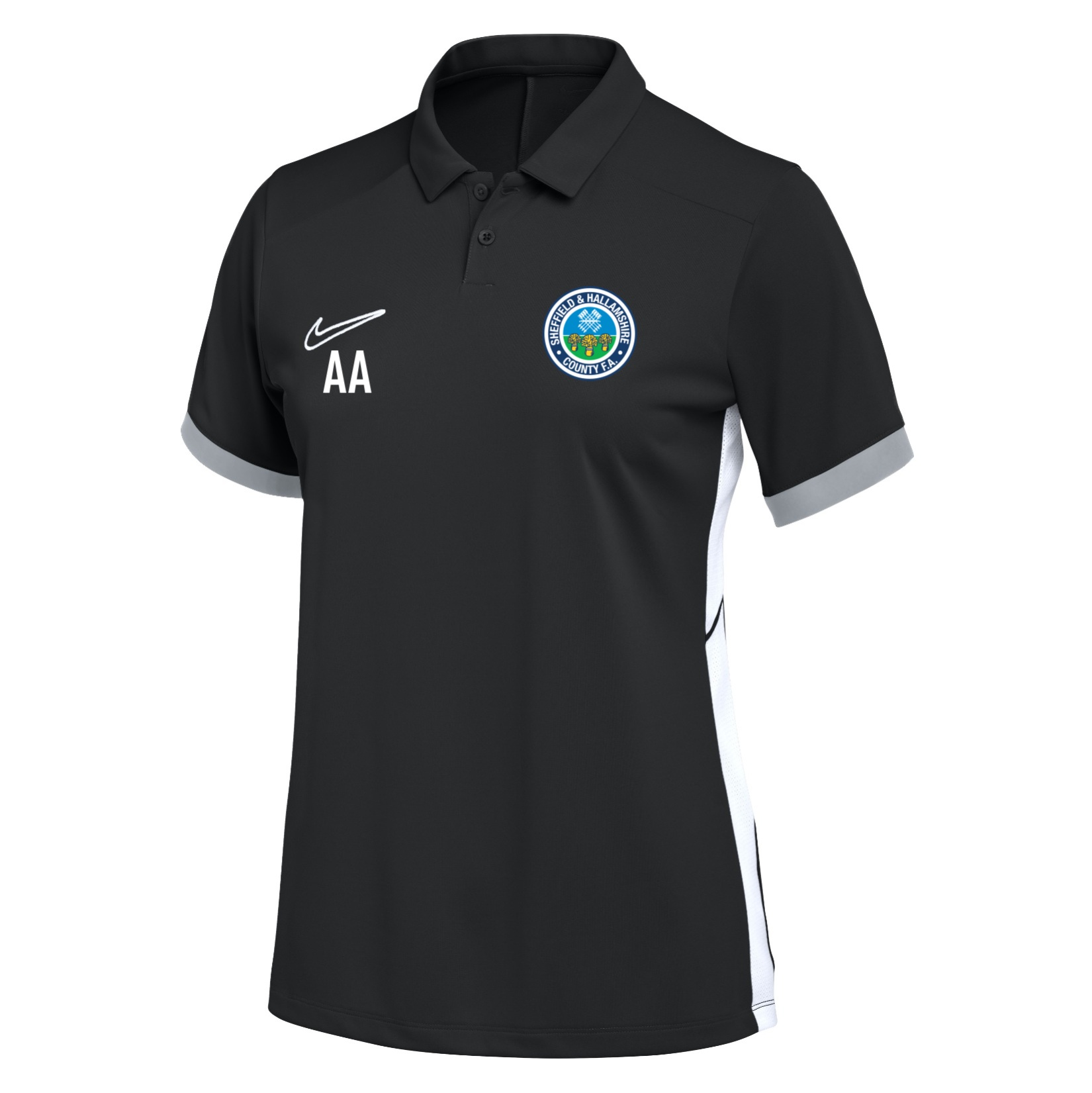 Nike Dri-FIT Academy 25 Polo (W) - Black/White/White