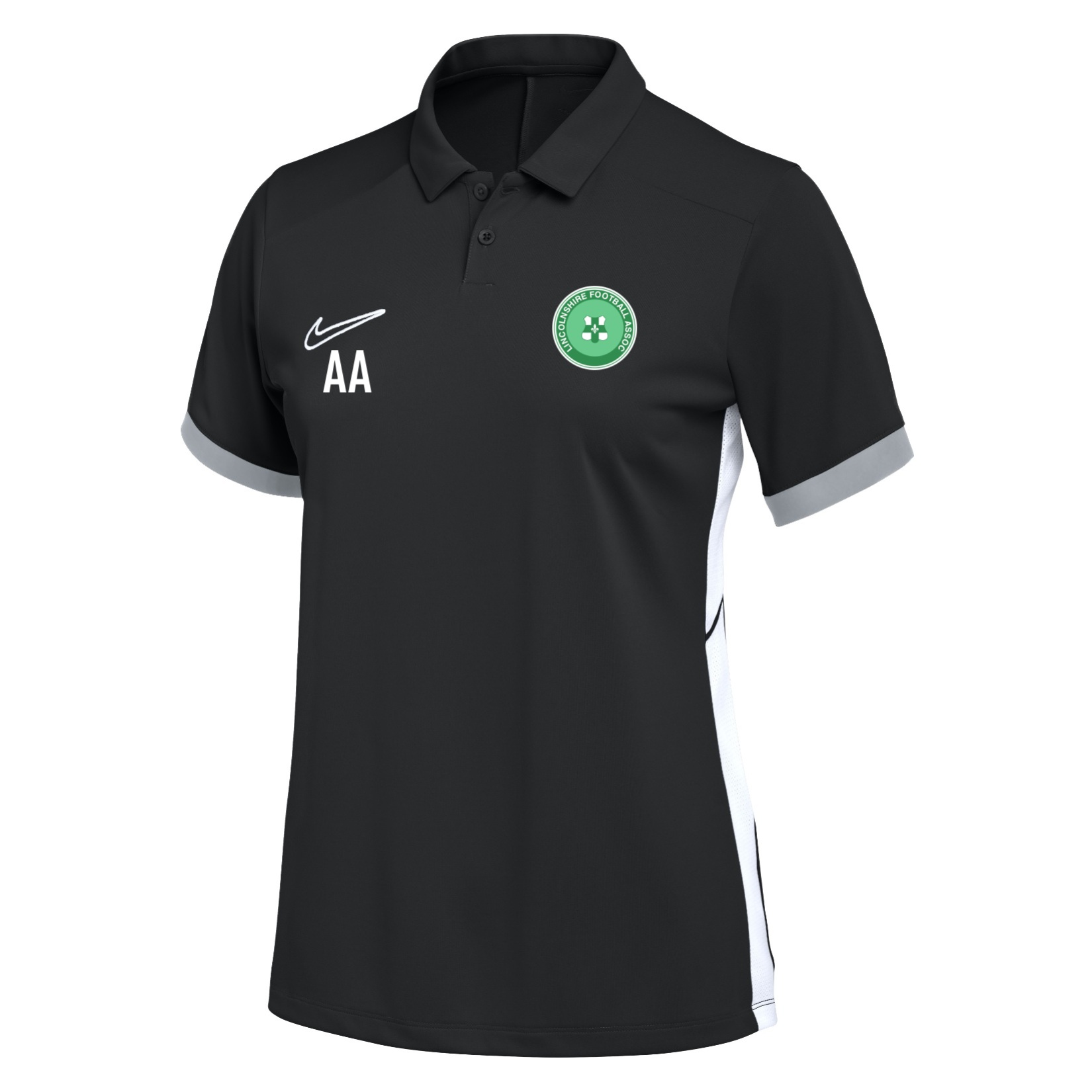 Nike Dri-FIT Academy 25 Polo (W) - Black/White/White