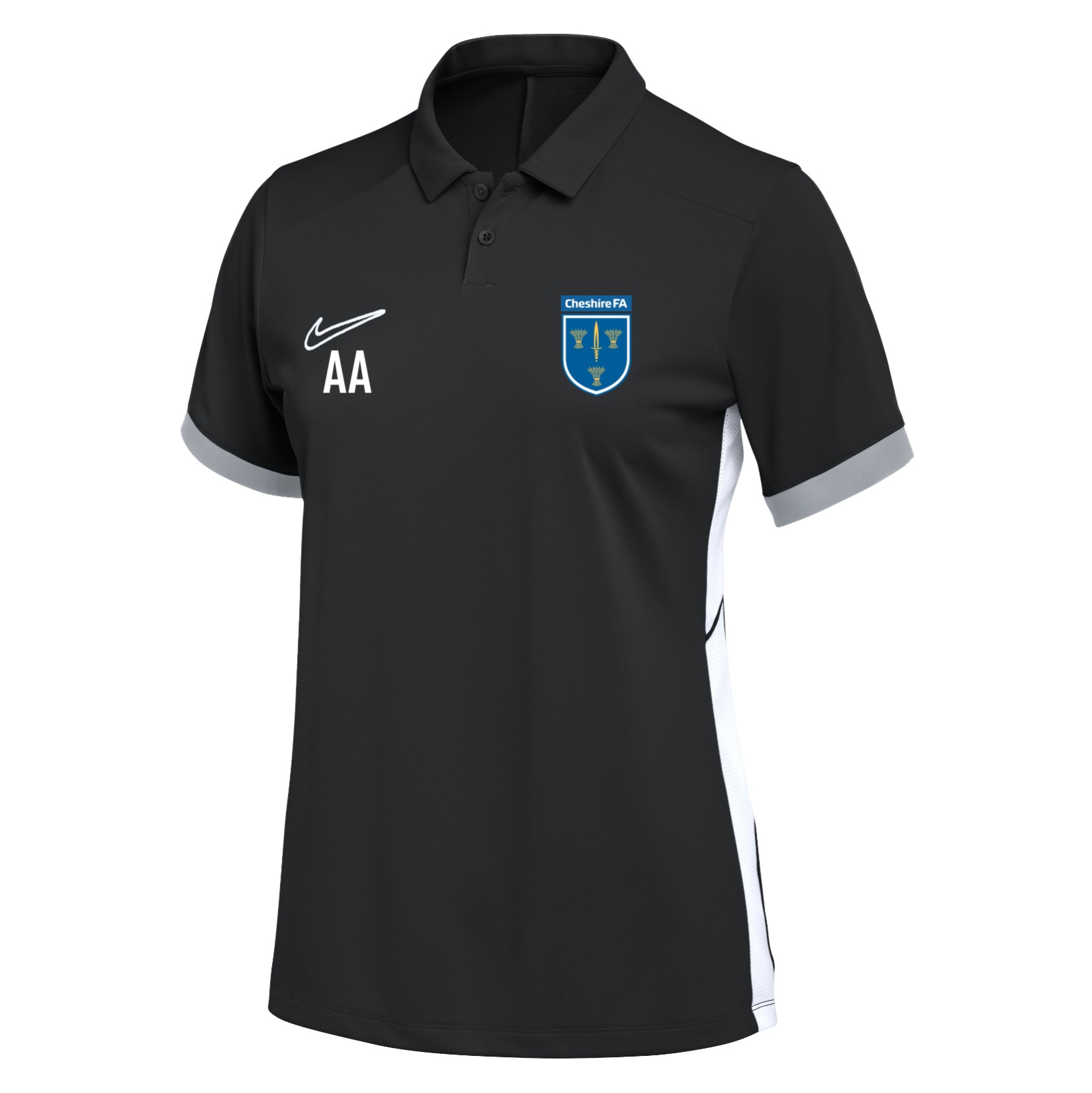 Nike Dri-FIT Academy 25 Polo (W) - Black/White/White