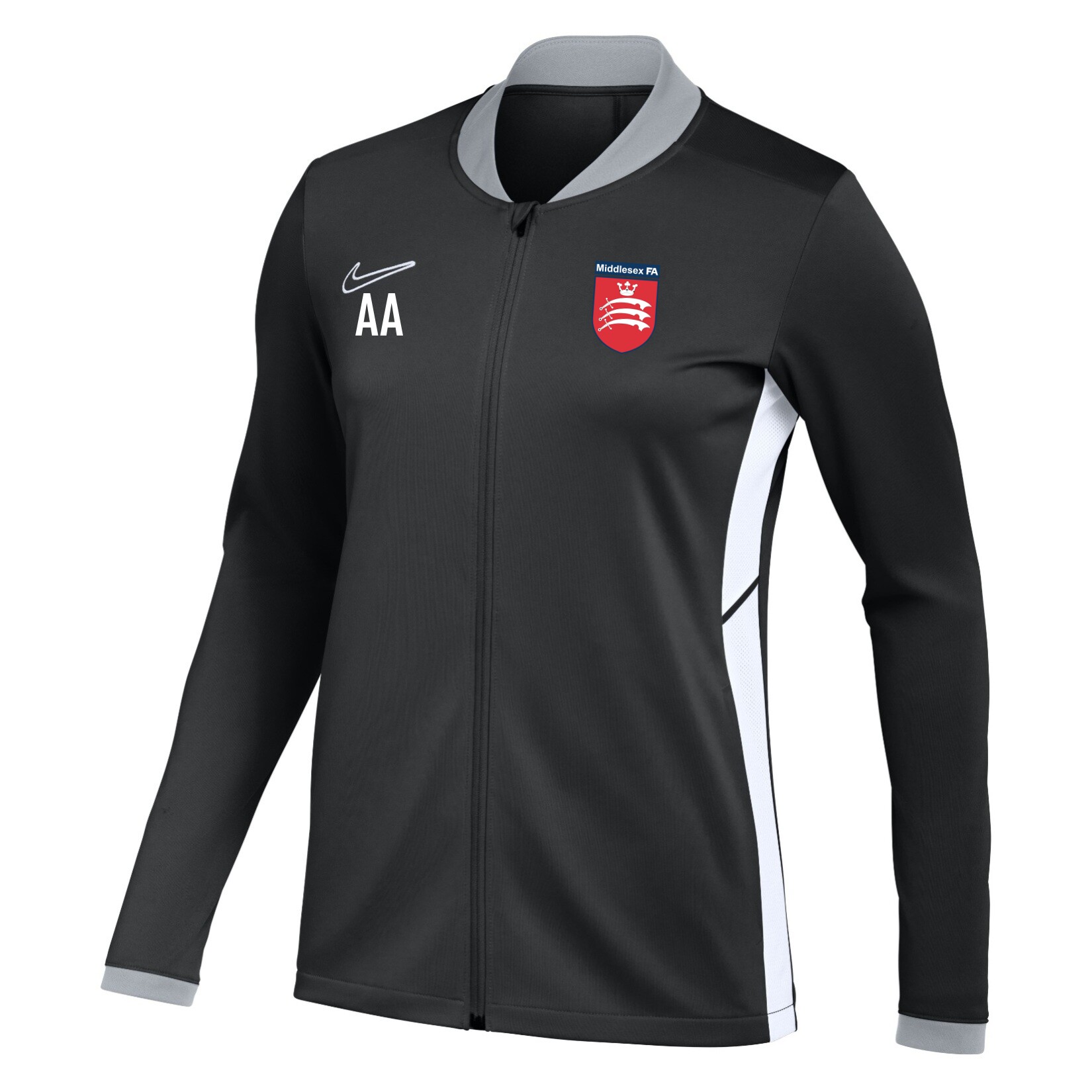 Nike Dri-FIT Academy 25 Knit Track Jacket (W) - Black/White/White