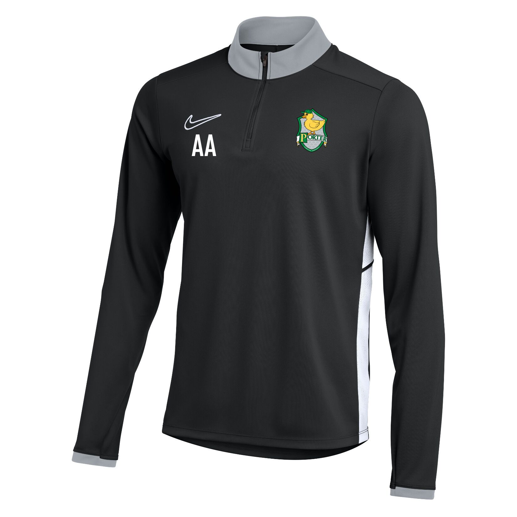 Nike Dri-FIT Academy 25 Drill Top - Black/White/White