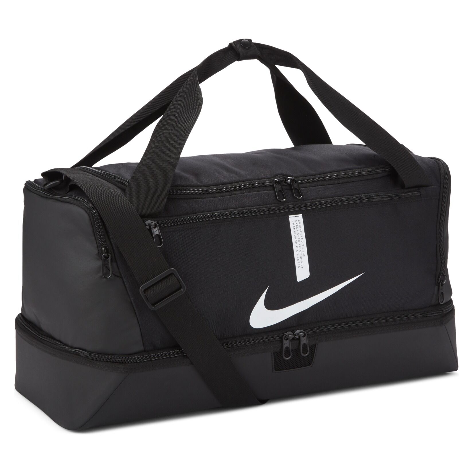 Nike Academy Team Hardcase Duffel Bag (Medium) - Black/Black/White