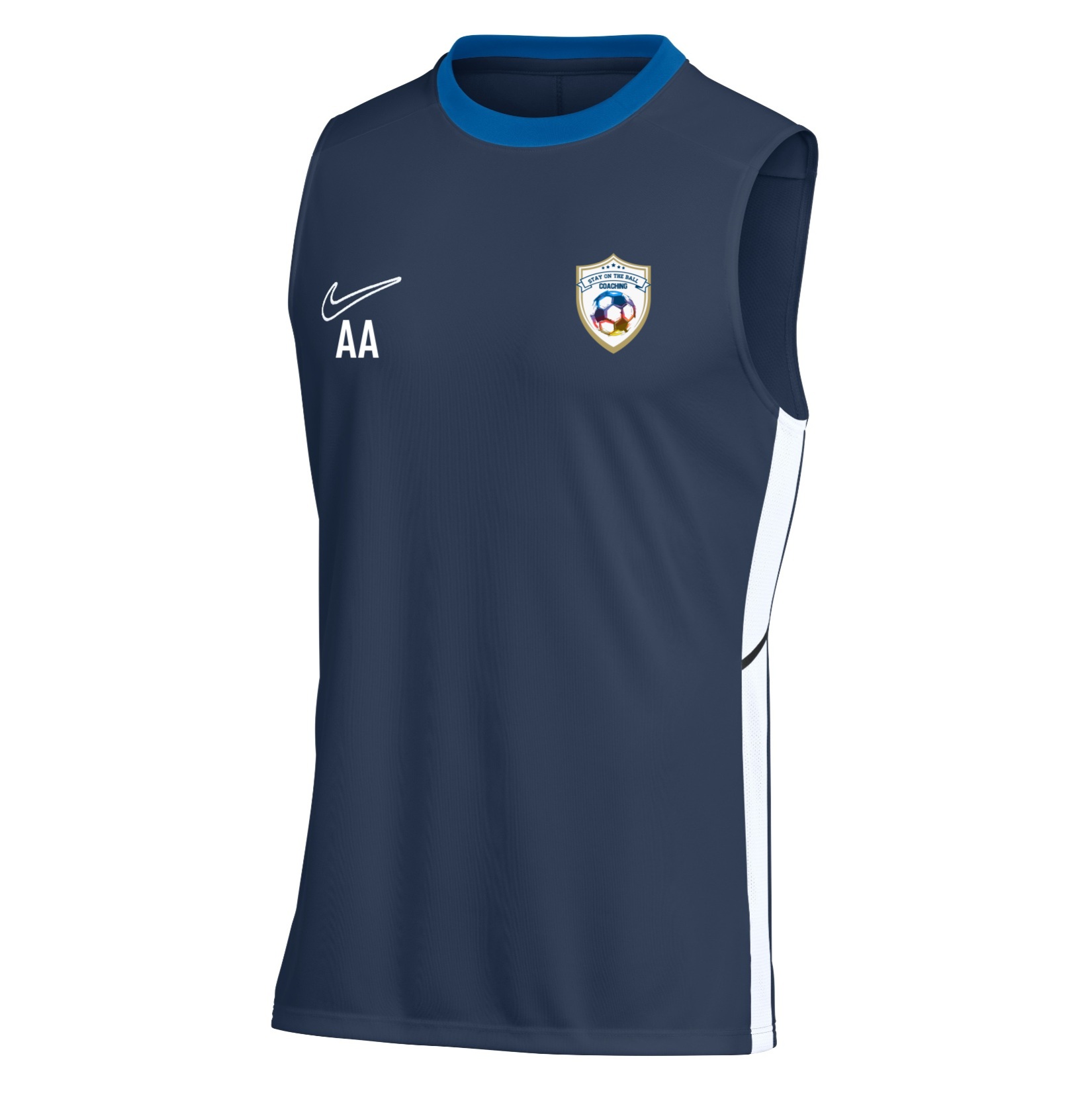 Nike Dri-FIT Academy 25 Sleeveless Top - Obsidian/Royal Blue/White