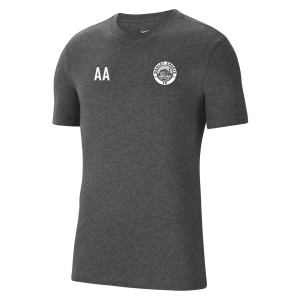 Nike Team Club 20 Cotton T-Shirt (M) Charcoal Heather-White