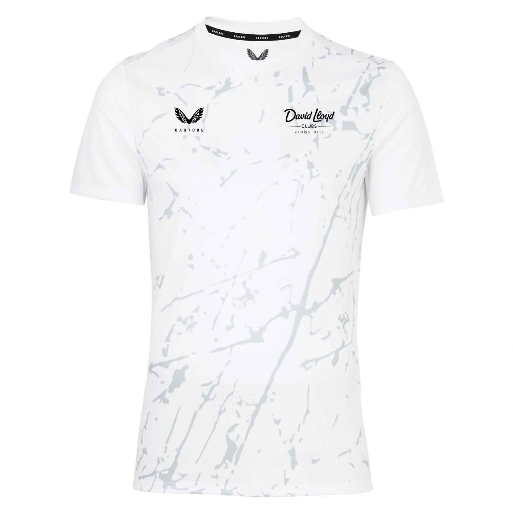 Castore Womens Castore Marble Printed Short Sleeve Training Tee (W) White-Grey