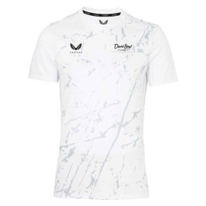 Castore Marble Printed Short Sleeve Training Tee White-Grey