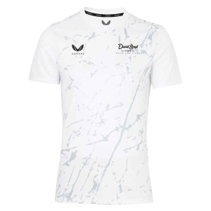 Castore Marble Printed Short Sleeve Training Tee White-Grey