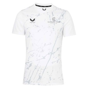 Castore Marble Printed Short Sleeve Training Tee White-Grey