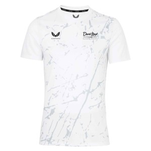 Castore Marble Printed Short Sleeve Training Tee White-Grey