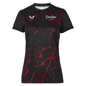 Castore Womens Castore Marble Printed Short Sleeve Training Tee (W) Black-Red