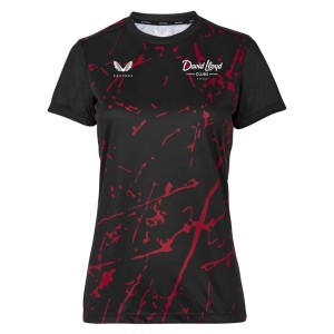 Castore Womens Castore Marble Printed Short Sleeve Training Tee (W) Black-Red