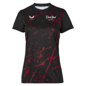 Castore Womens Castore Marble Printed Short Sleeve Training Tee (W) Black-Red