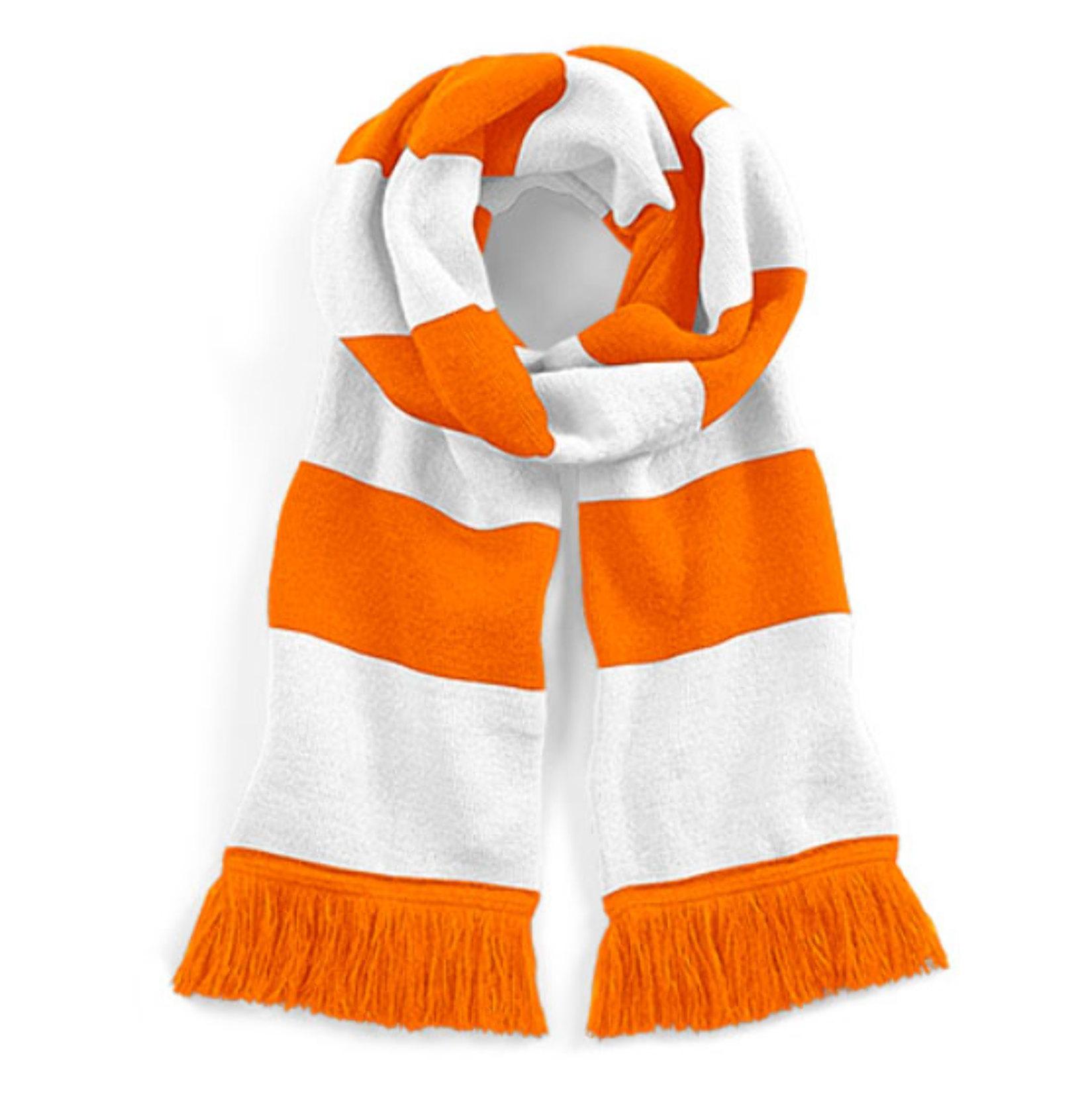 Beechfield Stadium Scarf Orange-Wht