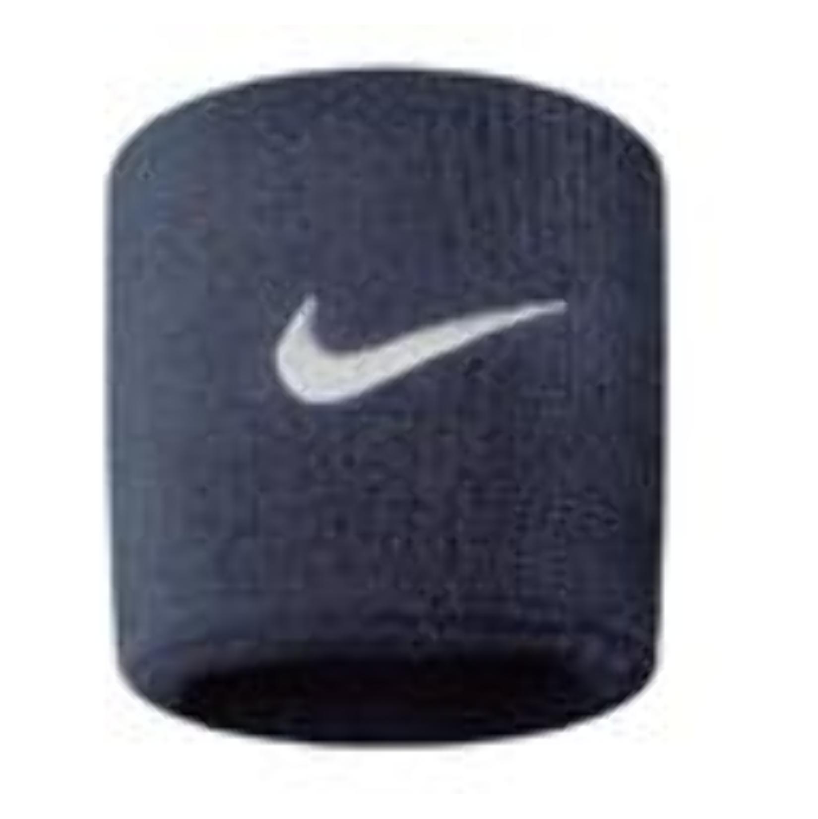 Nike Swoosh Wristbands (One Pair) Obsidian-White