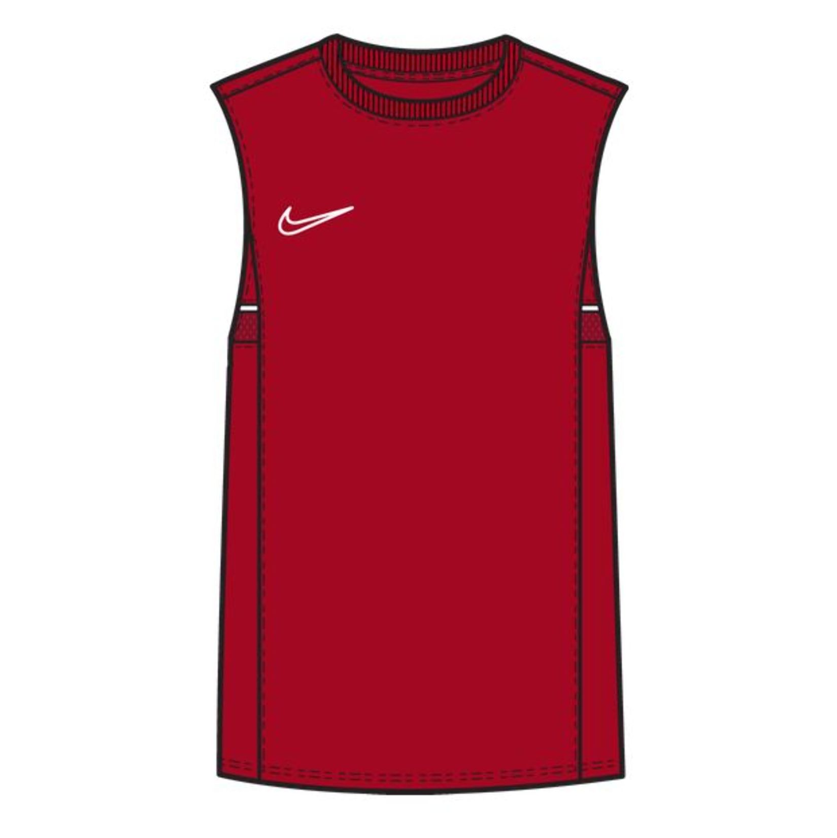 Nike Dri-FIT Academy Sleeveless Top (M) University Red-White-Gym Red-White