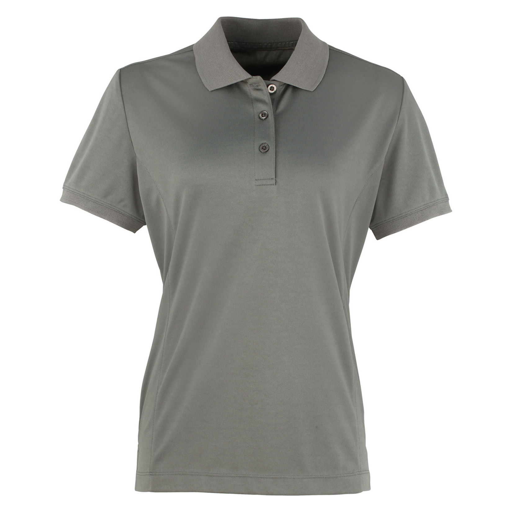 Womens Coolchecker pique polo (W) Dark Grey
