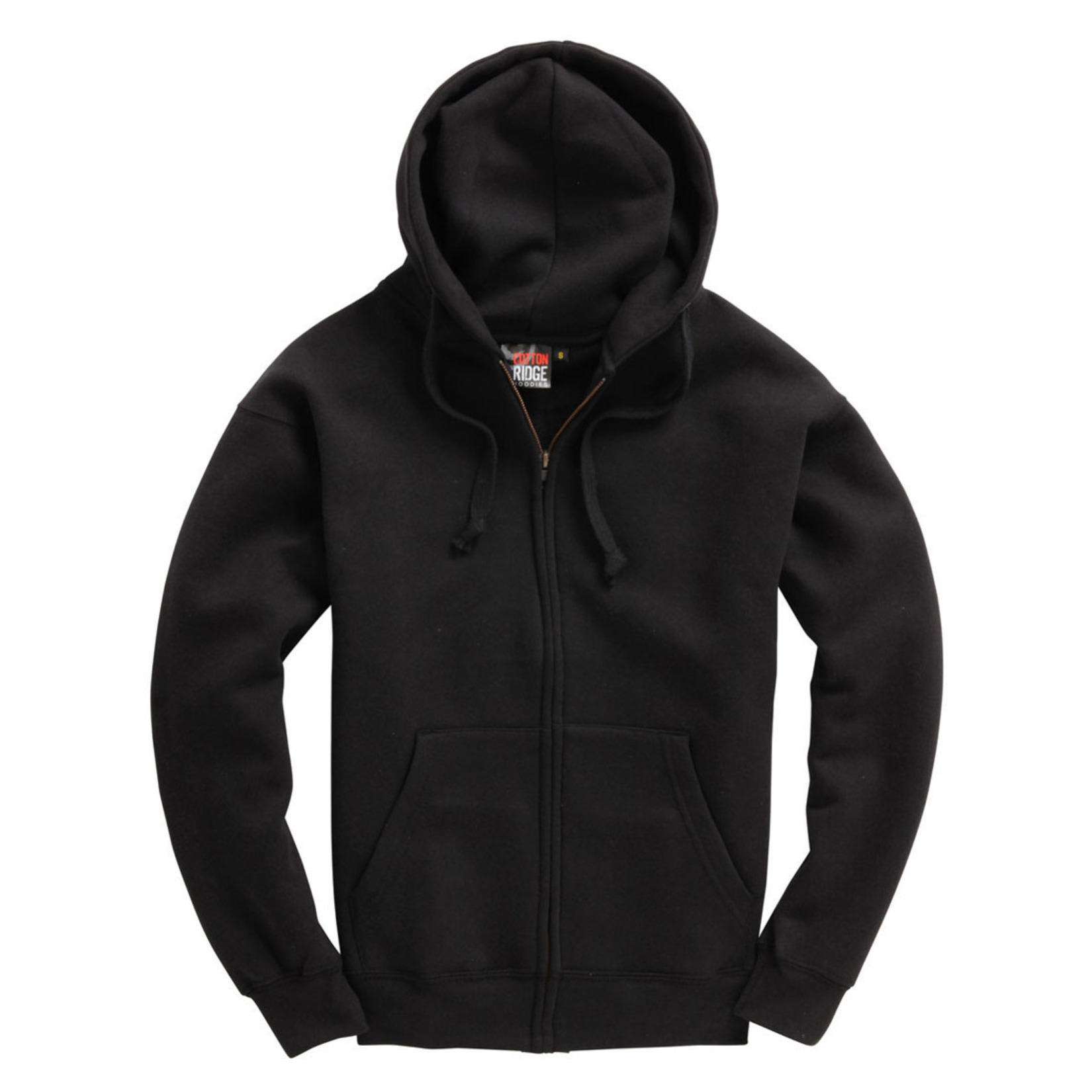 Cottonridge Premium Full Zip Hoodie - Black
