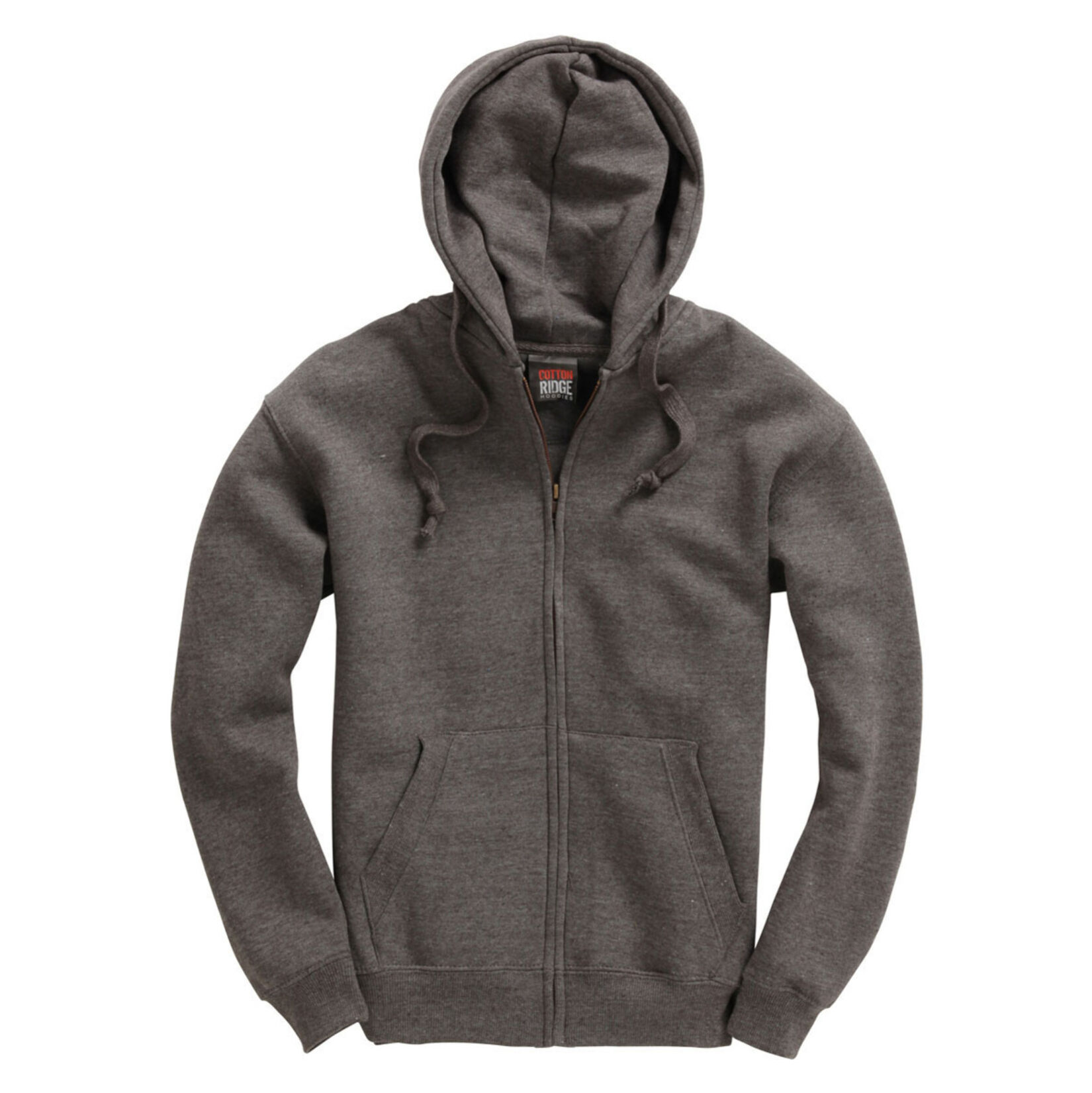 Cottonridge Premium Full Zip Hoodie - Charcoal