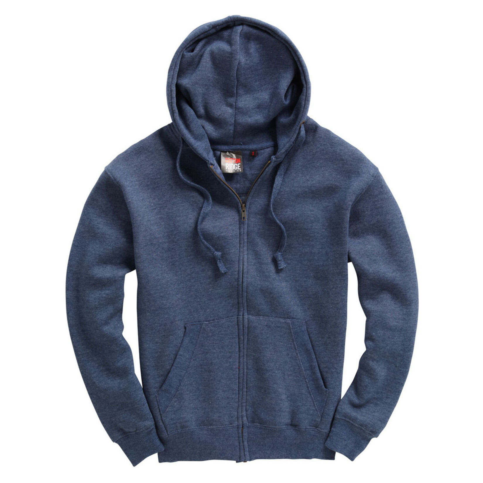 Cottonridge Premium Full Zip Hoodie - Navy Melange