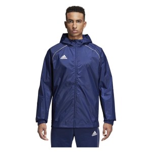 Adidas Core 18 Rain Jacket Dark Blue-White