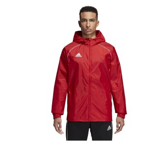 Adidas Core 18 Rain Jacket Power Red-White