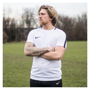 Nike Academy 18 Short Sleeve Top (m) White-Black-Black