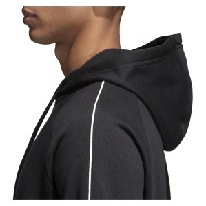 Adidas Core 18 Hoodie Black-White