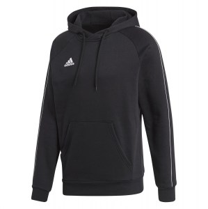 Adidas Core 18 Hoodie Black-White