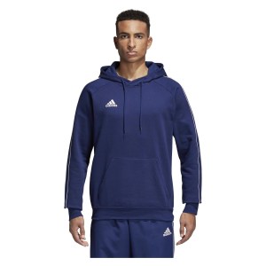 Adidas Core 18 Hoodie Dark Blue-White